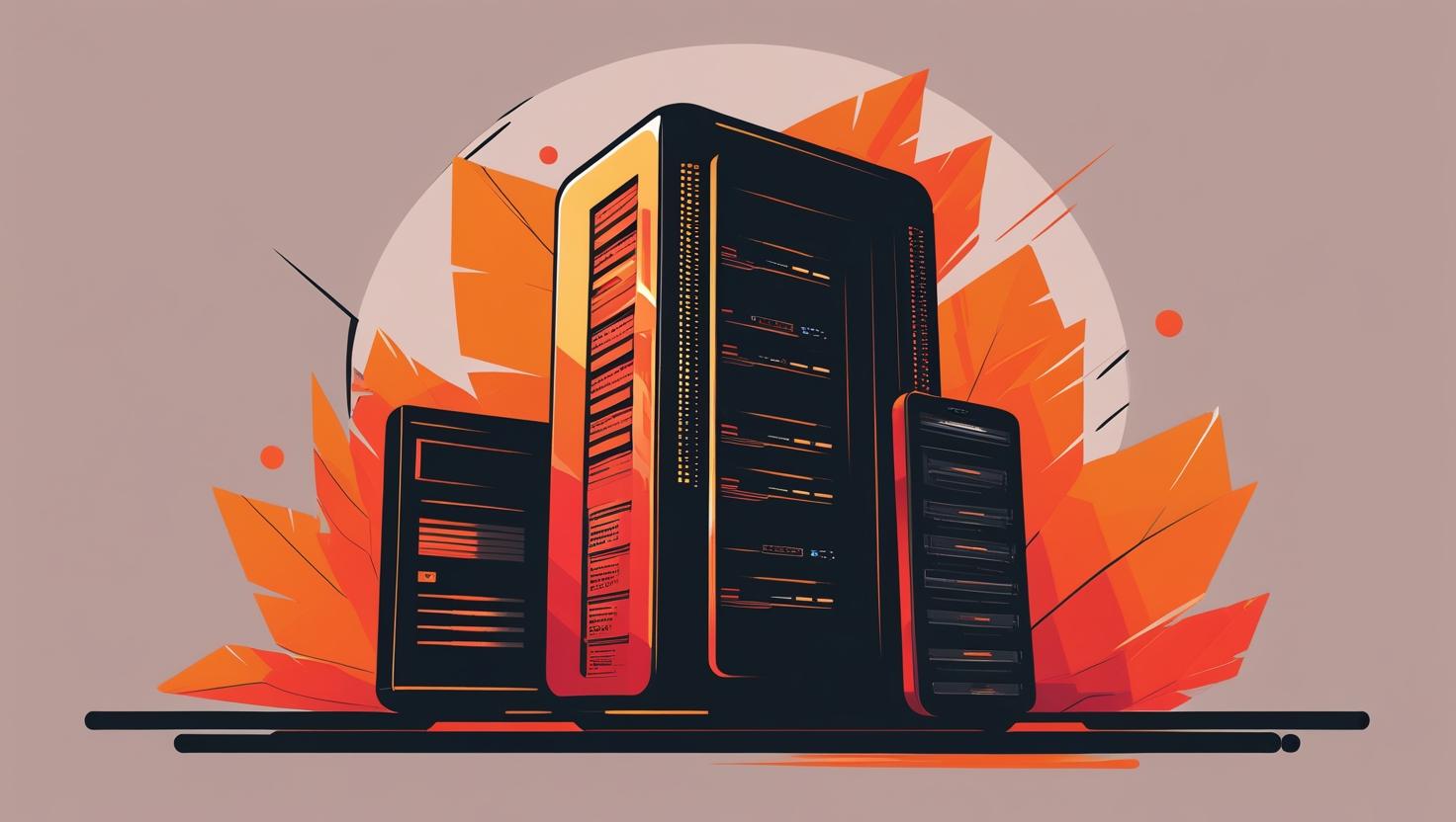 Hosting & IT orange_red shadow and black , hi tech, finance